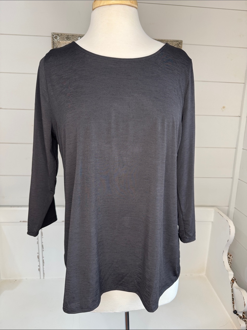 Classic Charcoal Gray Long-Sleeve Tee